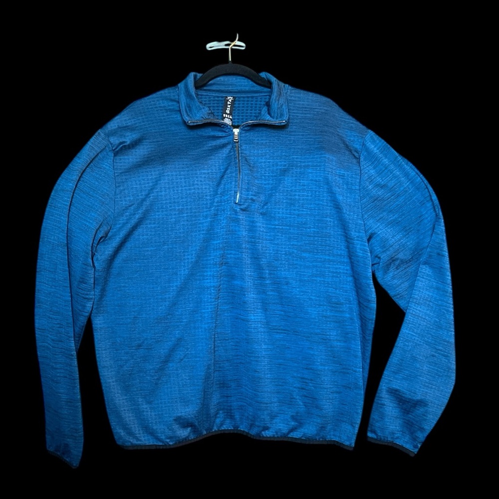 Men's Blue Quarter-Zip Sweater Askya XL polyester